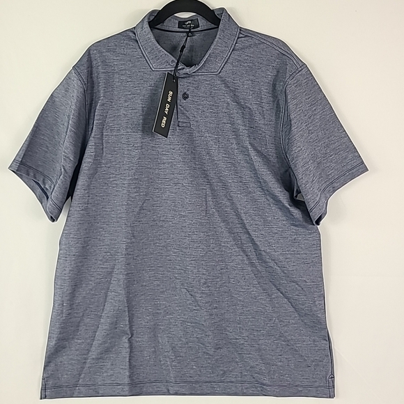 NEW Sun Day Red Mens Reverse Blue Polo Shirt Sz XL Tiger Woods Performance Golf - Picture 1 of 6